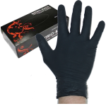 Rękawice nitrylowe bezpudrowe czarne RNITRIO XL  / 10 (5 par)